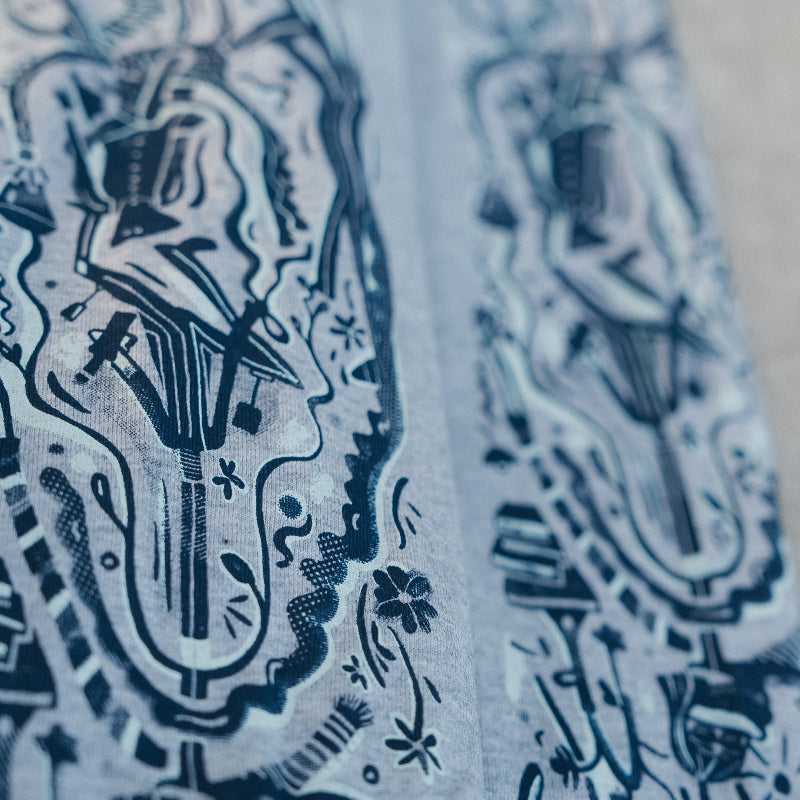 Longsleeve 'Print Arm' Grijs