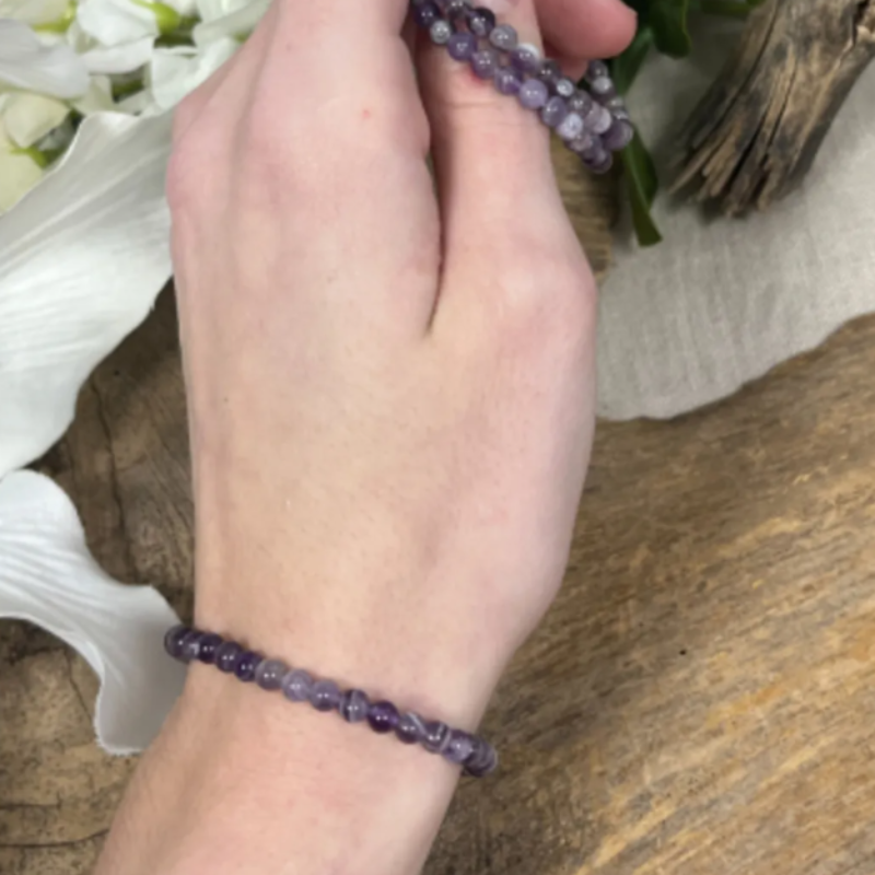Armband 4mm Amethist