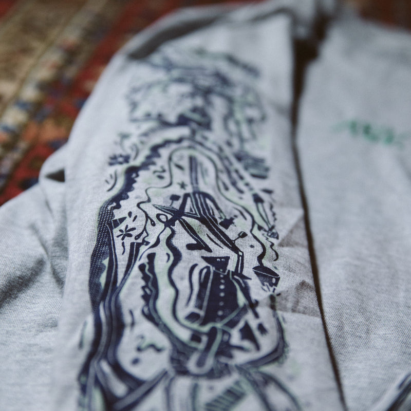 Longsleeve 'Print Arm' Grijs