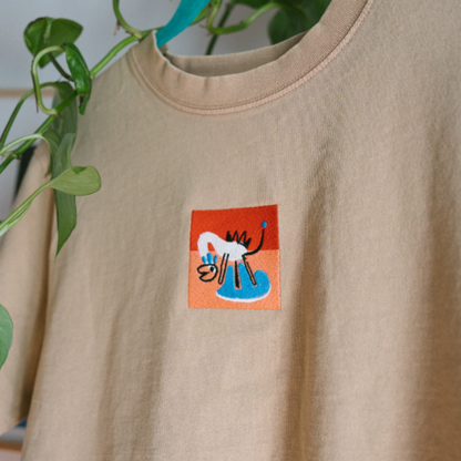 Shirt 'Monster' lichtbruin