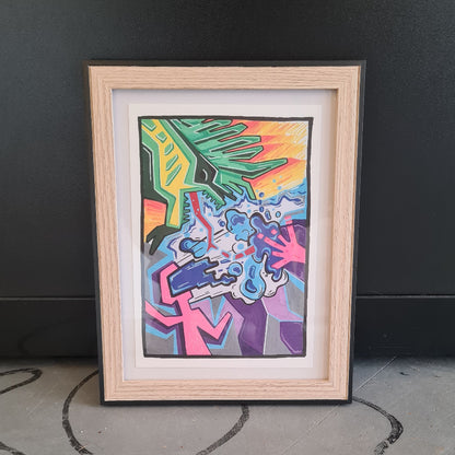 Art Print 'Fighting Dragons'