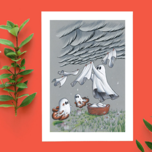 Kaart 'Spooky Laundry'