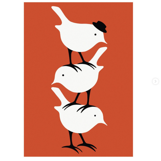 Kaart 'Bird with Hat'