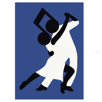 Kaart 'Dancing Blue'