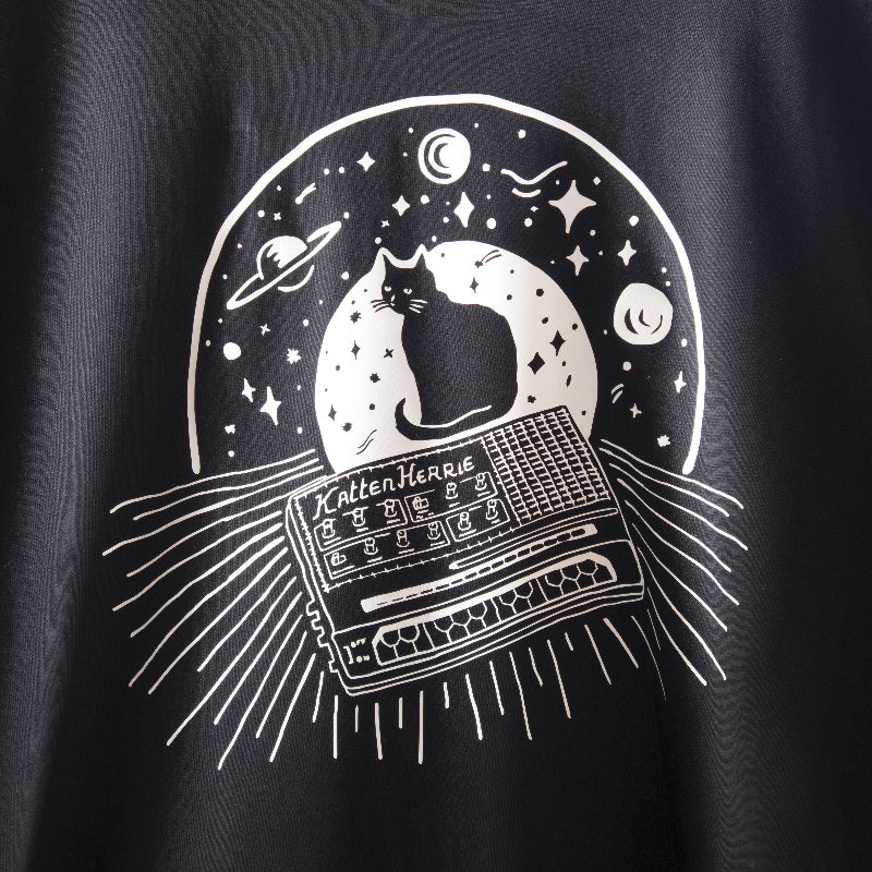 Trui hoodie met Kattenherrie 'Synth'
