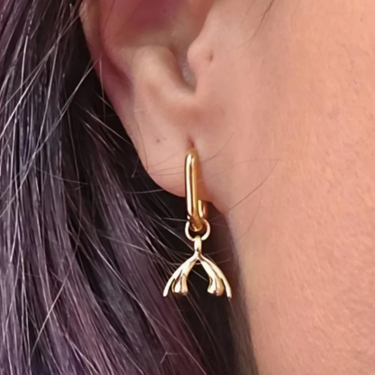ODE Women Clit Drop Charm Hoop GP