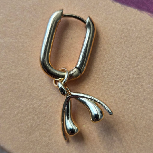 ODE Women Clit Drop Charm Hoop GP
