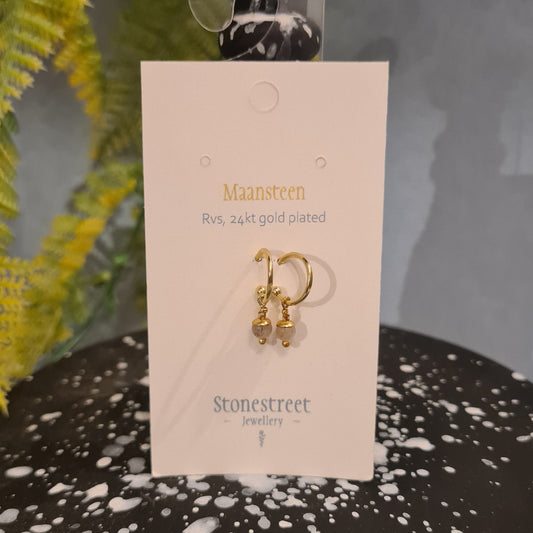Stonestreet 'Maansteen' Oorringen