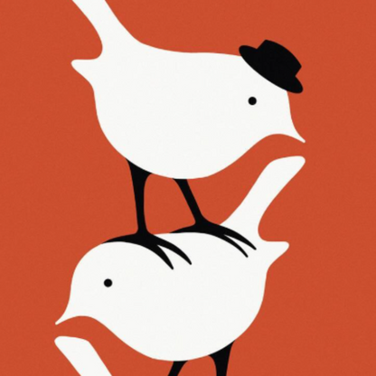 Kaart 'Bird with Hat'