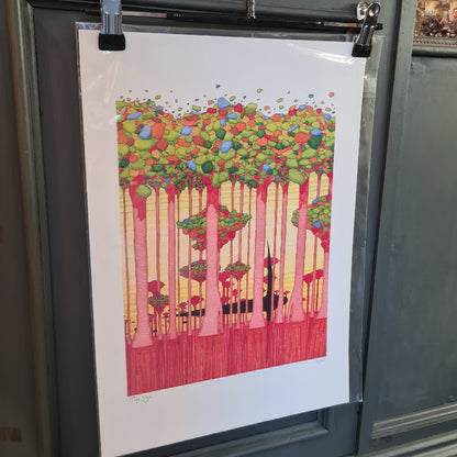 Print 'Thijs Jager' Red Trees
