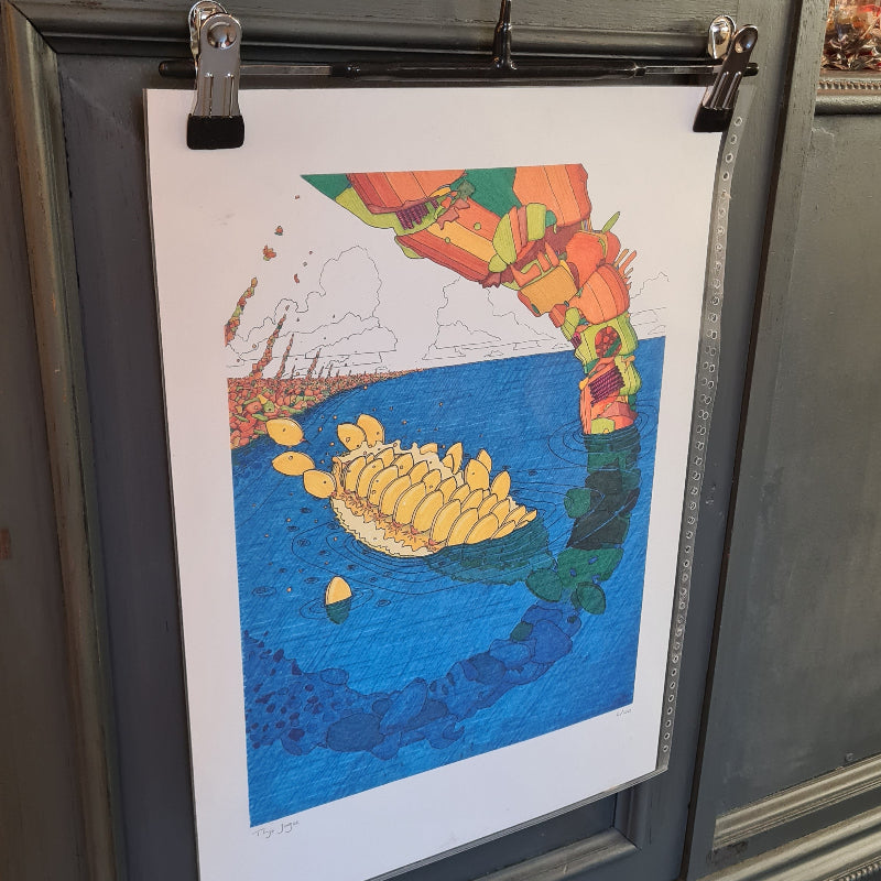 Print 'Thijs Jager' Ascending from Water
