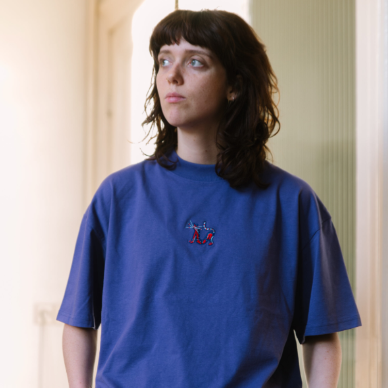Shirt 'Catpose' boxy dusk
