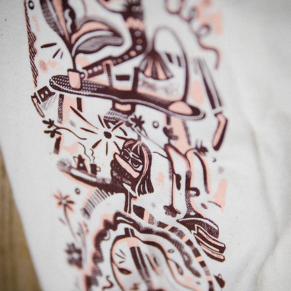 Longsleeve 'Print Arm' natural raw
