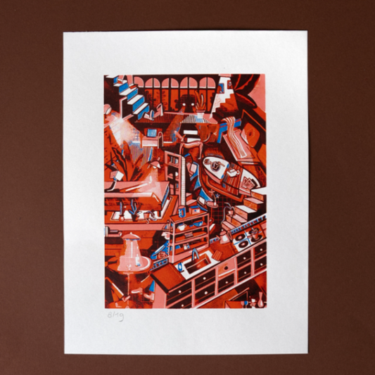 Art Print/Zeefdruk 'Woonkamer'