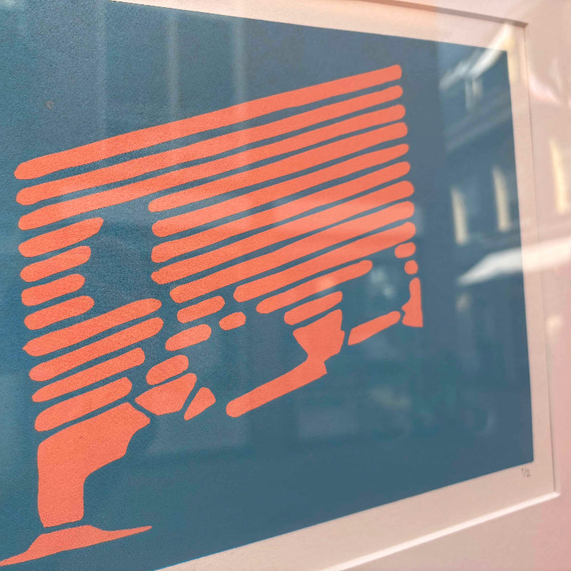 Welmaakt 'Badkamer' linoprint