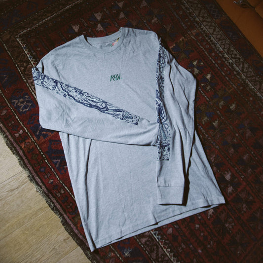 Longsleeve 'Print Arm' Grijs