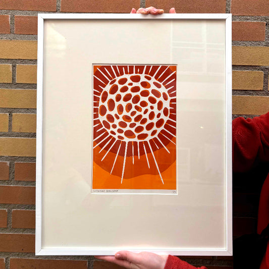 Welmaakt 'ORANJE' lino-print