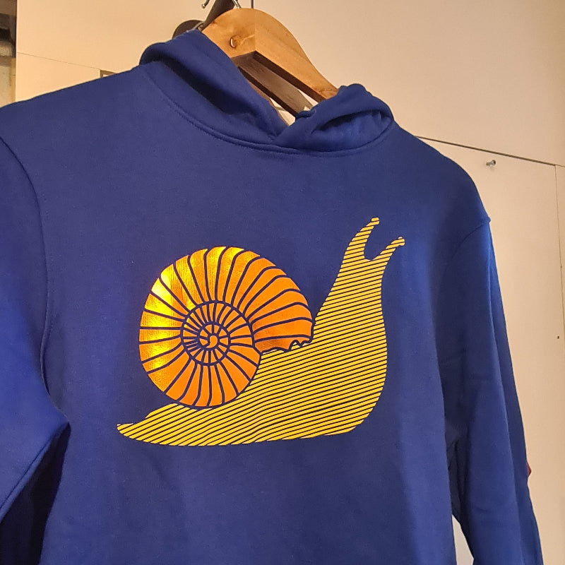 Trui hoodie met 'Slak' orange