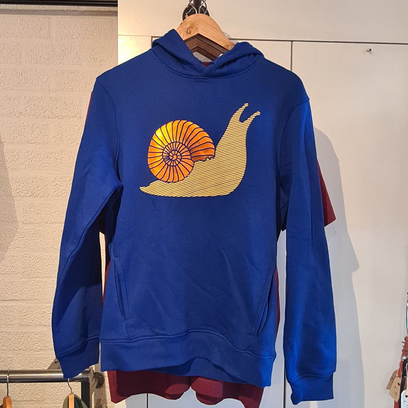 Trui hoodie met 'Slak' orange