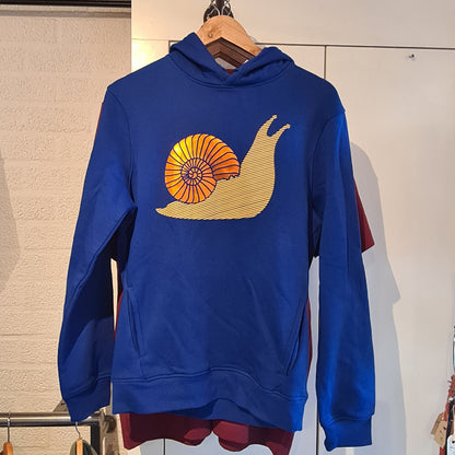 Trui hoodie met 'Slak' orange
