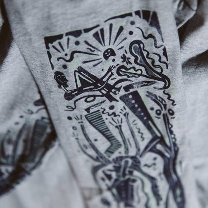 Longsleeve 'Print Arm' Grijs